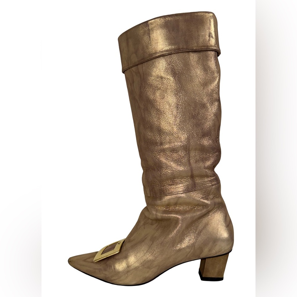NANDO MUZI HIGH HEEL BOOTS IN GOLD